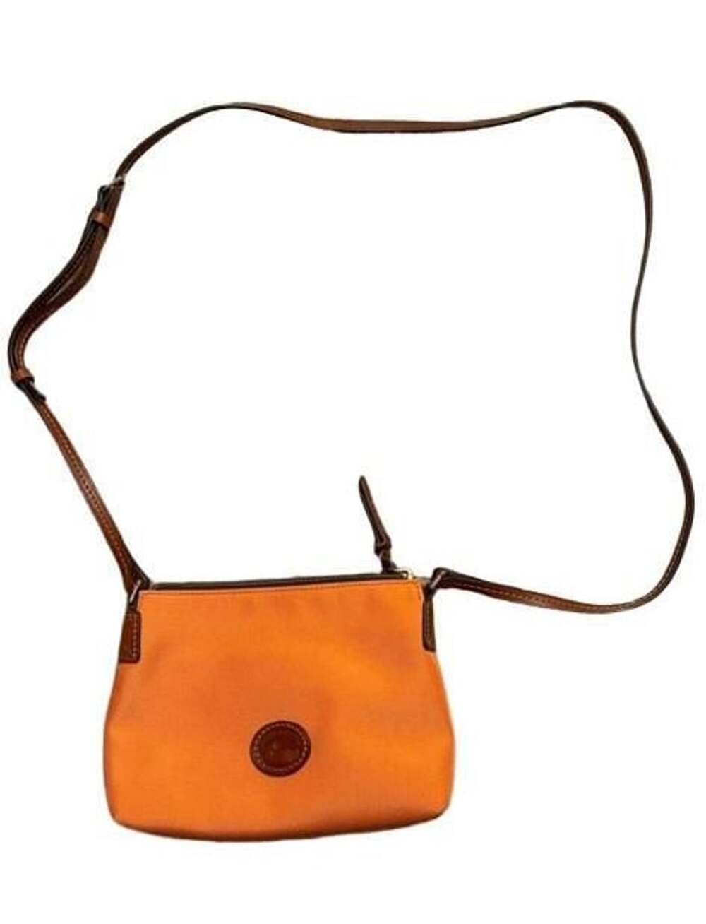Dooney & Bourke Nylon Crossbody Bag in peach / coral hue. Retail: $159